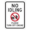 KENSILO Please Turn Off Engine with No Idling Tin Signs