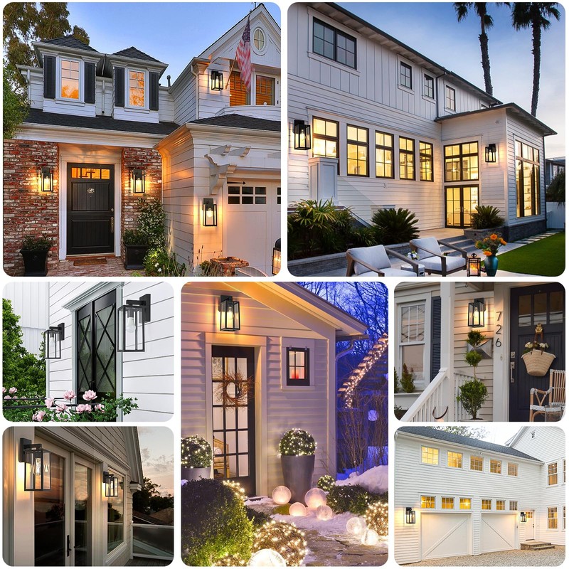 MAXvolador Outdoor Wall Sconce, Exterior Waterproof Wall Lantern Light Fixtures,