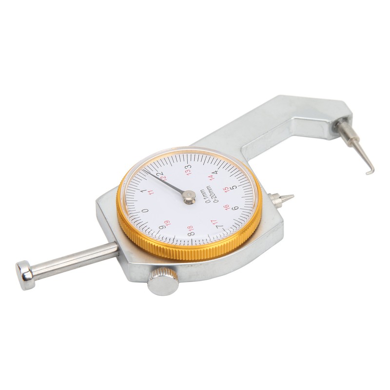 0 to 20mm Curved Tip Thickness Meter 0.1mm Resolution Precise