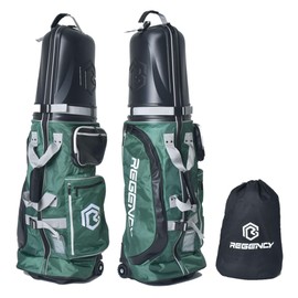 Regency ABS Golf Hard Case Travel Bag - Airline Approved, Wheels, 6 Pockets (ABS Cover, 7mm Pad, 3-Layer Protection) (Green)