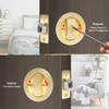 Dontay Pocket Door Lock and Pull, Privacy (Bed/Bath) Latch, Flush