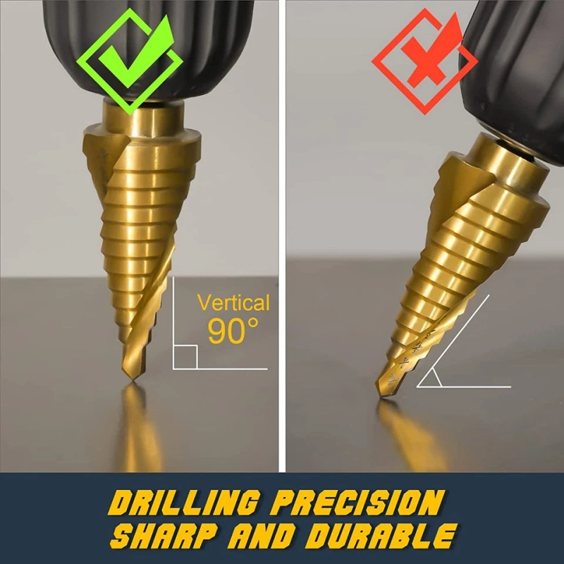 TITANIUM Step Drill Bit Set Unibit Industrial Reamer reaming 28