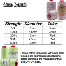 9KM DWLIFE Braided Dacron Kite String 50lb 1000ft Polyester yoyo String Mason Line Thread Heavy Duty Rope Outdoor