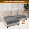 BXFUL Sofa Seat Cushion Covers, Stretch Velvet Sofa Cushion Slipcovers,