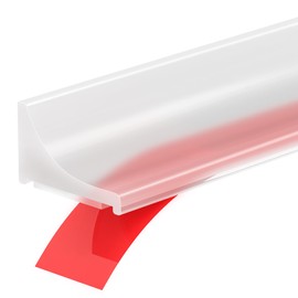 Zehiels 67Inch Shower Threshold Water Dam, Self-Adhesive Silicone Shower Barrier Water Stopper Shower Door Bottom Seal Strip Shower Splash Guard for Bathroom Kitchen Bathtub