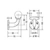 A-type bracket L holder 1.4 in (35 mm) BR-100 (handrail