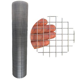 Stainless Steel Welded Wire Mesh, 1/2 inch Square Hardware Cloth, Never Rust and Heat Resistant, for Chicken Coop Rabbit Garden Fruit Cage Animal, Easy to Cut (1x3m)