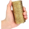 100M/328 Feet Gold String Twine for Crafts, Metallic Bakers Cord,