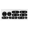 Matte Black GM Radio Button Repair Decals Sticker Kit for
