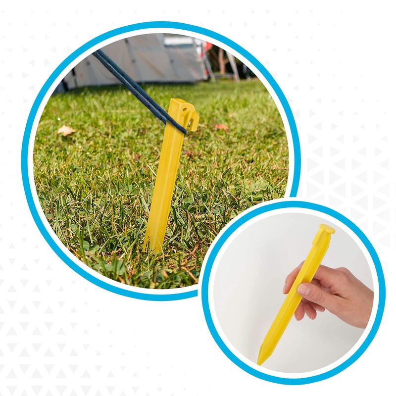 Aktive 52998 - Pack of 6 Plastic Tent Pegs |