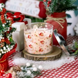 Christmas Candle, Xmas Cookies Scented Candle, Large 3 Wicks, 14 oz Santa