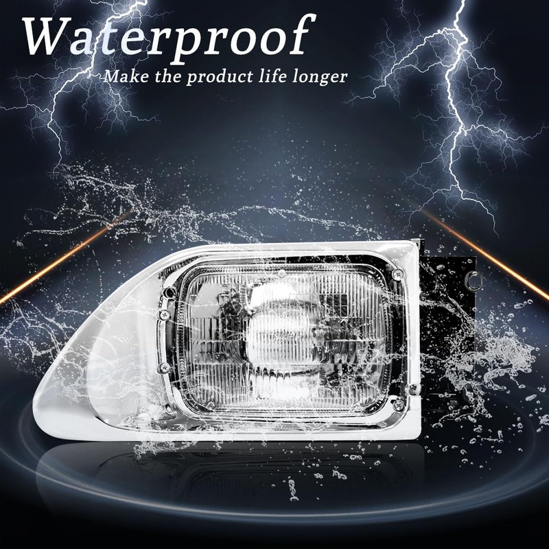 Seassauto Headlight for International 9200-9900, Driver and Passenger Side Headlights