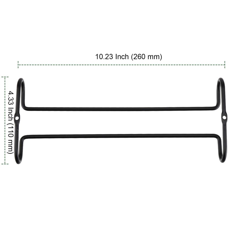 PINGEUI 8 Pack 10 Inch Under Cabinet Wine Glass Rack