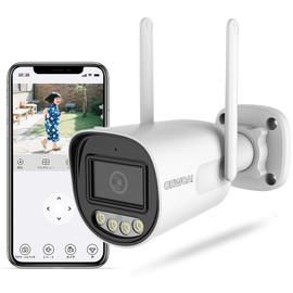 OHWOAI Surveillance Camera Outdoor Indoor WiFi Camera Security Camera Pet Camera Wi-Fi Full Wireless 3K 5MP IP65 Waterproof Dustproof Full Color Night Vision Smart AI Detection Microphone Speaker No