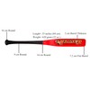 33" High-Grade Pro Maple Flat Half Paddle Training Baseball &