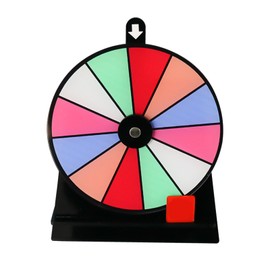 Spinnings Prize Wheel Spinner with Stand, Non-Slip Detachable Spin The Wheel Game with Stand | Erasable Acrylic Board 12 Slots