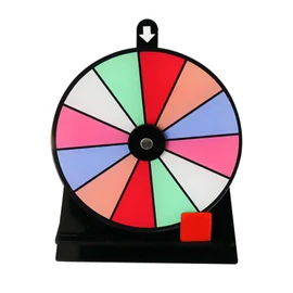 Spinnings Prize Wheel Spinner with Stand, Non-Slip Detachable Spin The Wheel Game with Stand | Erasable Acrylic Board 12 Slots