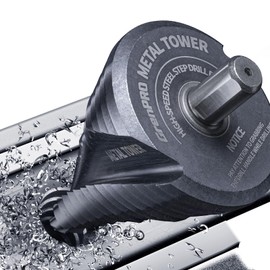 Step Drill Bit for Metal Set, 1/4" - 2-1/2"Large Step Bit, M35 HSS Impact Tough Step Bits for Metal, 1/2" Shank Unibit Step Drill Bits, Stainless Steel, Aluminum, Wood