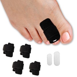 XFSRG Pack of 4 Hammer Toe Correction Hallux Valgus Correction Hammer Toe Bandage Toe Splint with Aluminium Support for Correcting Curved Toes Broken Toes for Men and Women