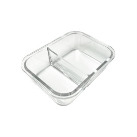 Heat Resistant Food Container, Large Size, 2 Compartments, 8.1 x 6.1 x 2.8 inches (20.5 x 15.5 x 7 cm) K13776