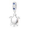 GNOCE Sea Turtle Pendant Charm 925 Sterling Silver Sparkling Charms