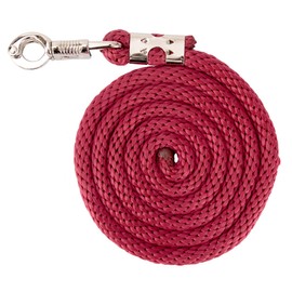 Merauno® Lead rope for horse - tethering rope in various stylish designs, lead rope, pony, donkey, goat with panic hook, black, blue, rose gold, beige (burgundy, panic hook)