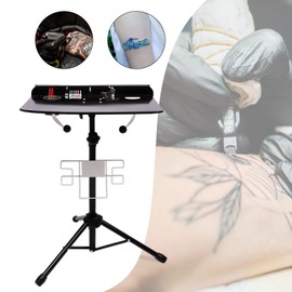 Tattoo Workstation, Portable Tattoo Table with Retractable Tripod, Height Adjustable Tattoo Equipment Desk, Mobile Tattoo Work Station Stand for Tattoo Studio and Beauty Salon (Type 1)