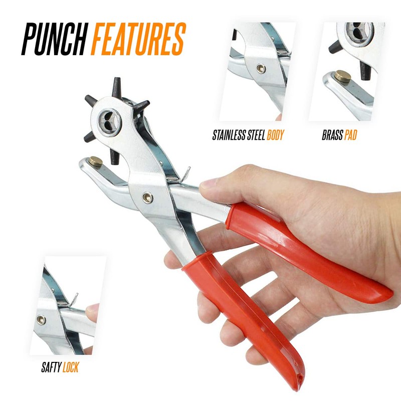 Revolving Leather Punch Belt Hole Puncher Leather Hole Punch Heavy