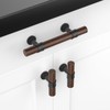 homdiy 10 Pack Black Cabinet Handles 5 Inch Hole Centers