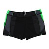 Aquarti Boys' Swimming Trunks with Side Inserts, Black/Graphite/Green