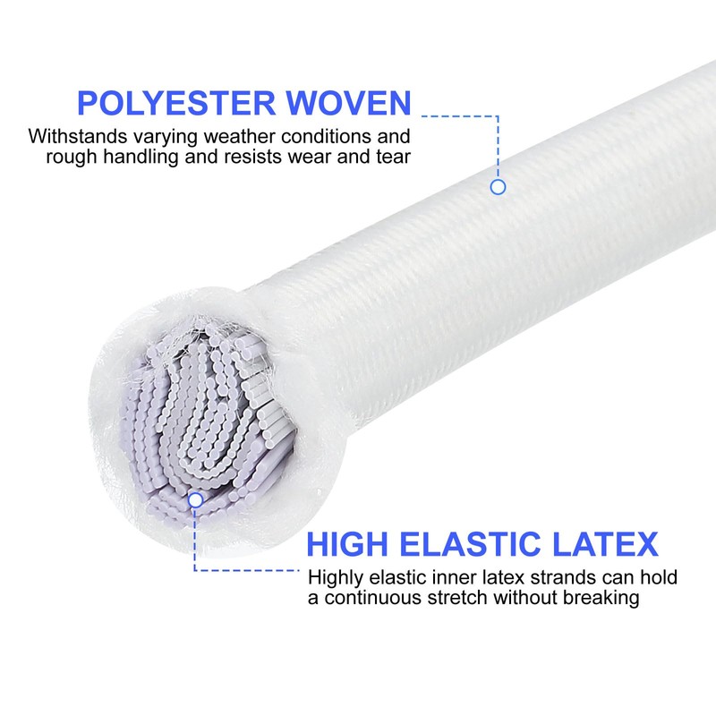 PATIKIL Bungee Shock Cord, 3/8" x100ft Polyester Marine Grade Bungee