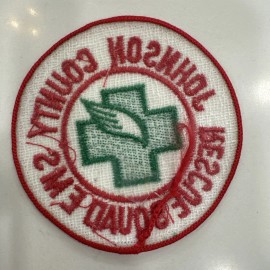 Vintage Johnson County Rescue Squad EMS Patch 3” NOS