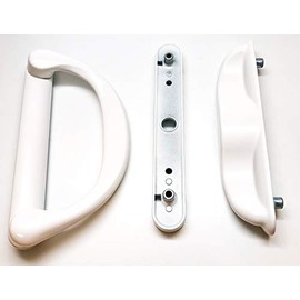 Sliding Patio Door Handle Set for Milgard, White (Locking)