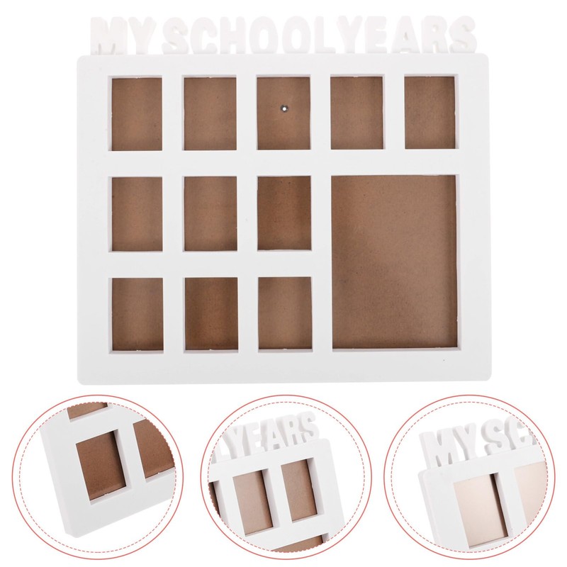 Alipis Year Photo Display Holder, White Pvc Frame, 11x9.8 Inches,
