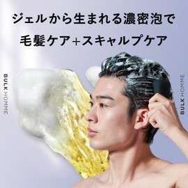 BULK HOMME Dense Foam Scalp Shampoo for Men, 7.1 oz (200 g), Non-Silicone Amino Acid Gel, Floral Fruity Scent, with Hook Clip