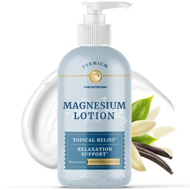 Magnesium Lotion to Relieve Muscle Cramps & Soreness | Calming & Recovery Support, Muscle Relaxation | Topical Magnesium Cream for Leg Cramps | Maximum Absorption | with Shea Butter | 8 fl oz.
