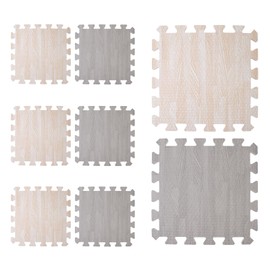 8 PCS Soundproof Interlocking Rug Pad, 11.8 x 11.8 x 0.4 Inch Non Slip Rug Pads, Foam Rug Mat Noise Reduction Puzzle Carpet Padding Protects and Adds Cushion for Hardwood Floors