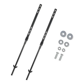 2pcs Yard Sign Stakes Spliced Aluminium Holder for Signs with Mount Holes, High to 91.5cm (Black, 3 Feet)