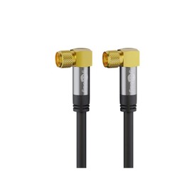 Goobay 70573 SAT Antenna Cable, 135 dB, 4x Shielded, Black, 2m Length