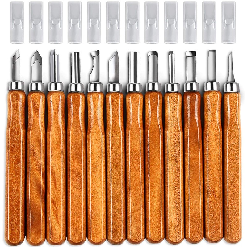 AUGSUN Wood Carving Knife Set - 20 PCS Hand Carving