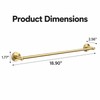 Brushed Gold Bathroom Towel Bar for Wall-Mounted Towel Storage –
