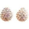 Pave Soft Clip On Earrings for Women, Rubber