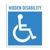 2 x 10cm Disabled Vinyl Stickers