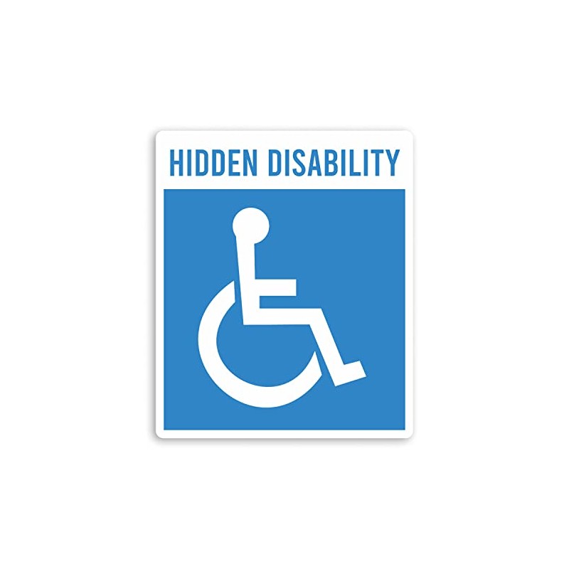 2 x 10cm Disabled Vinyl Stickers