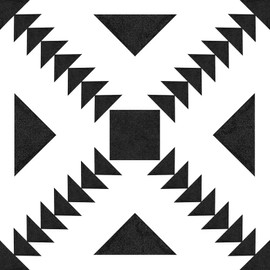 FloorPops Parla Peel & Stick Floor Tiles, Black