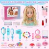 BuzzoXerex Children's Hairdressing Head Set, 58 Pieces Make-Up Head for