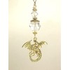 Golden Dragon with Clear Faceted Glass Ceiling Fan Pull