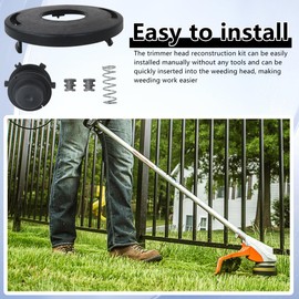 Xspeedonline 25-2 Trimmer Head Rebuild Kit Head Spool Cap and Cover for Stihl FS44 FS55 FS80 FS83 FS85 FS90 FS100 FS100RX FS110 FS120 FS130 FS200 FS250 String Trimmer