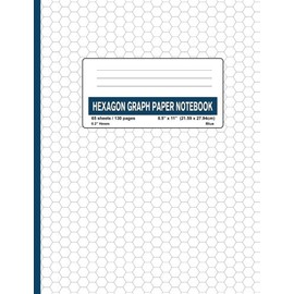 Hexagon Graph Paper Notebook - 0.2" Hexes (Blue-130): 130 Pages Small Grids Hex Paper / Pad 0.2 Inch: Volume 6