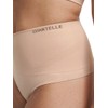Chantelle Women's Smooth Comfort High Waist Thong Panty, 10U9, Sirrocco,